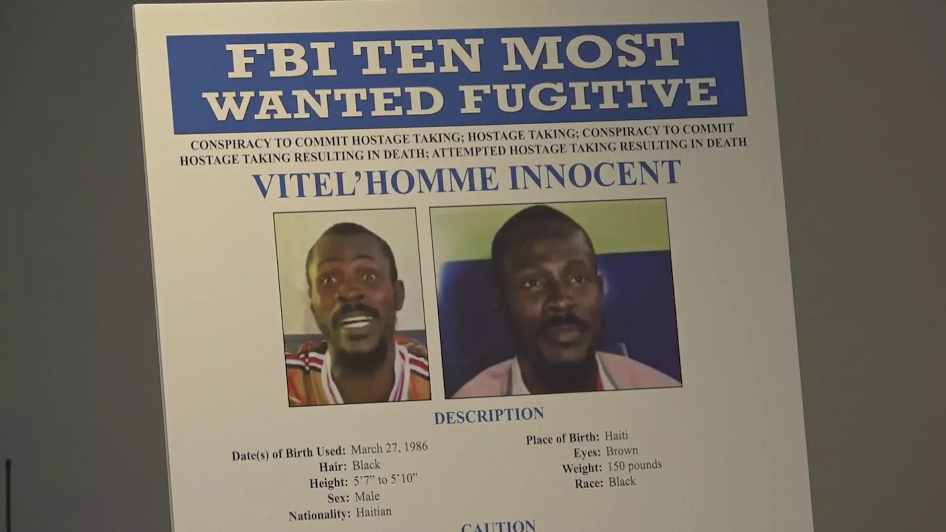 綁架和殺害傳教士FBI將海地黑幫首腦列十大通緝犯- 有線寬頻i-CABLE
