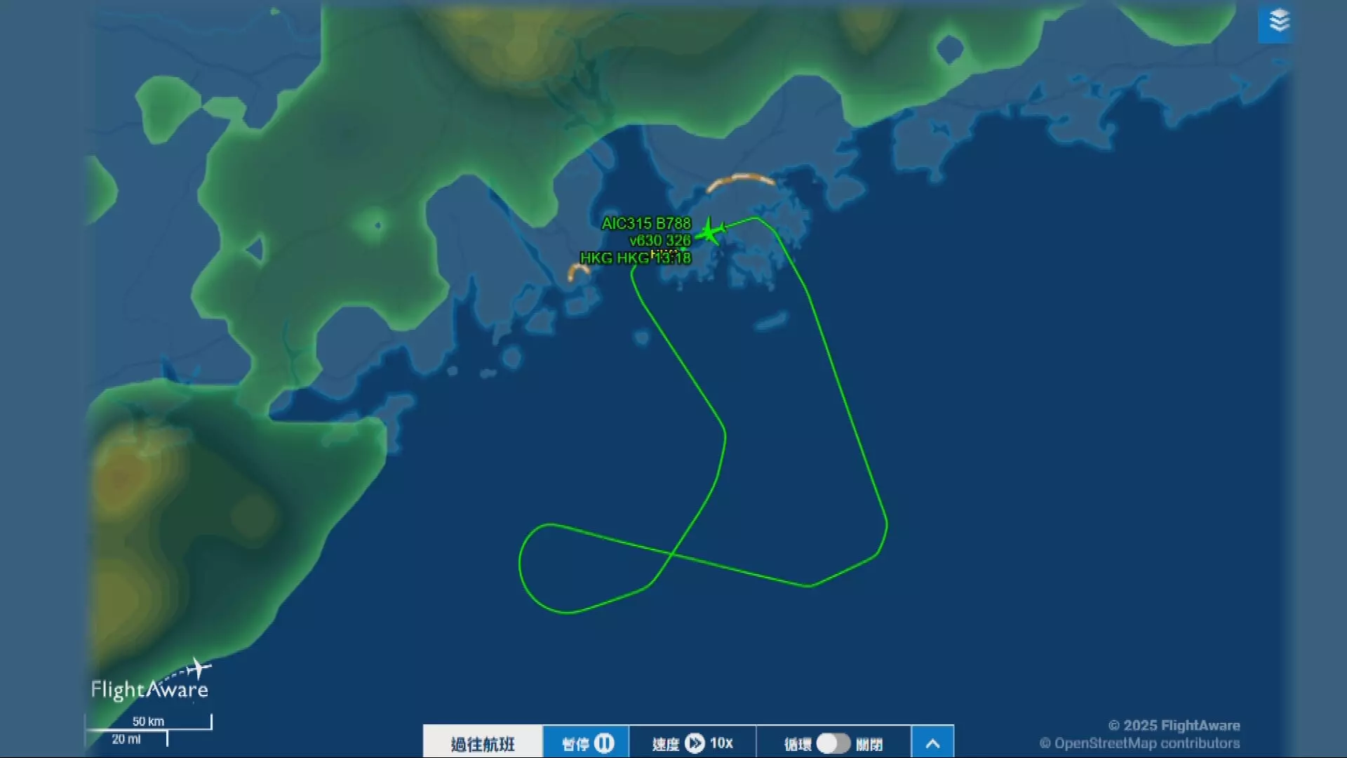 印航波音787客機香港飛新德里航班　疑機件故障折返