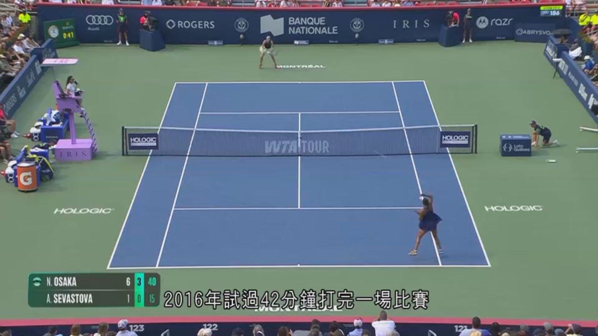 蒙特利爾網球精英賽　杜臣擊敗施維雅迪入八強　大坂直美大勝施華絲杜娃晉級