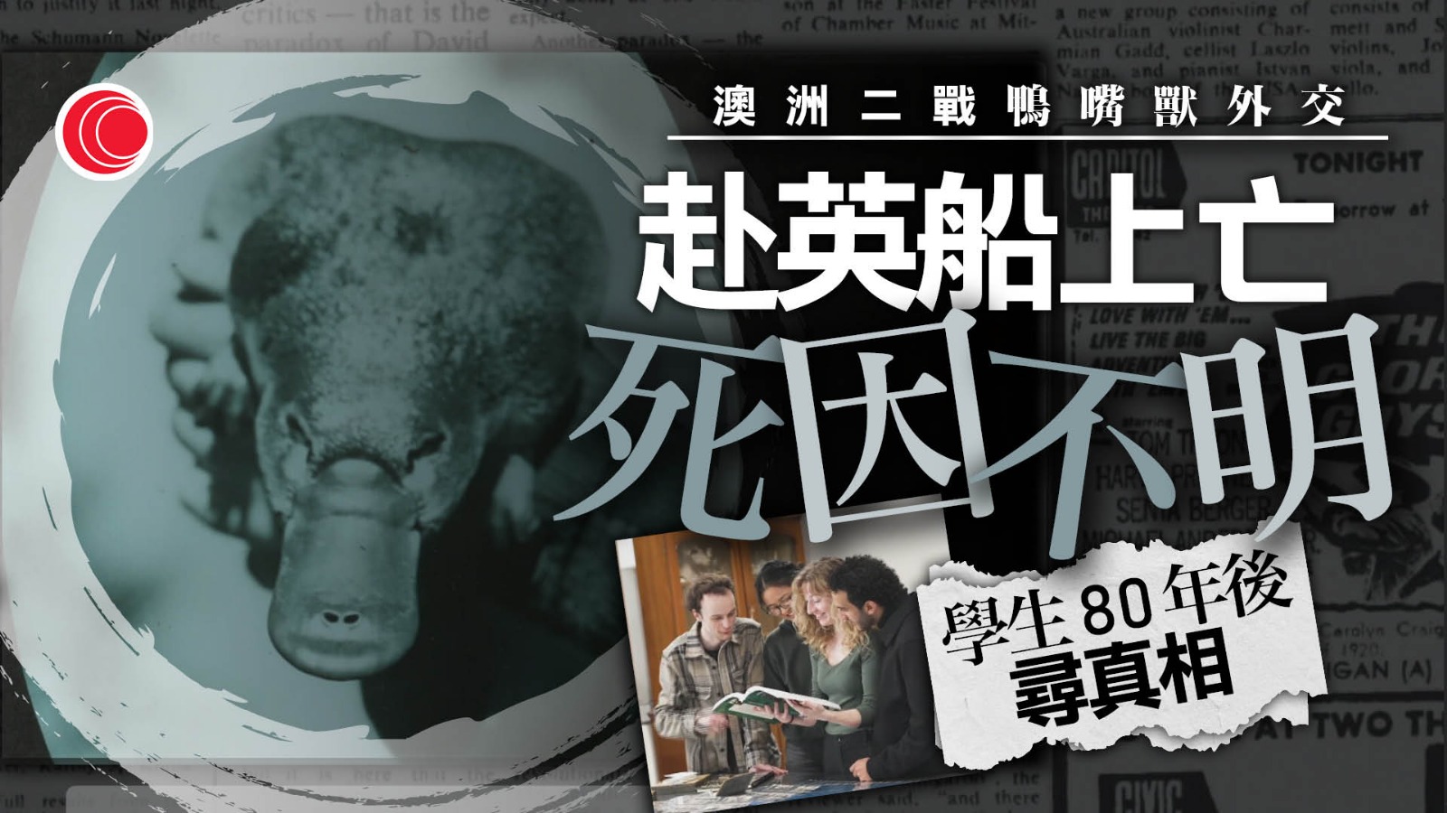 澳鴨嘴獸二戰赴英時死亡　學生80年後尋真相