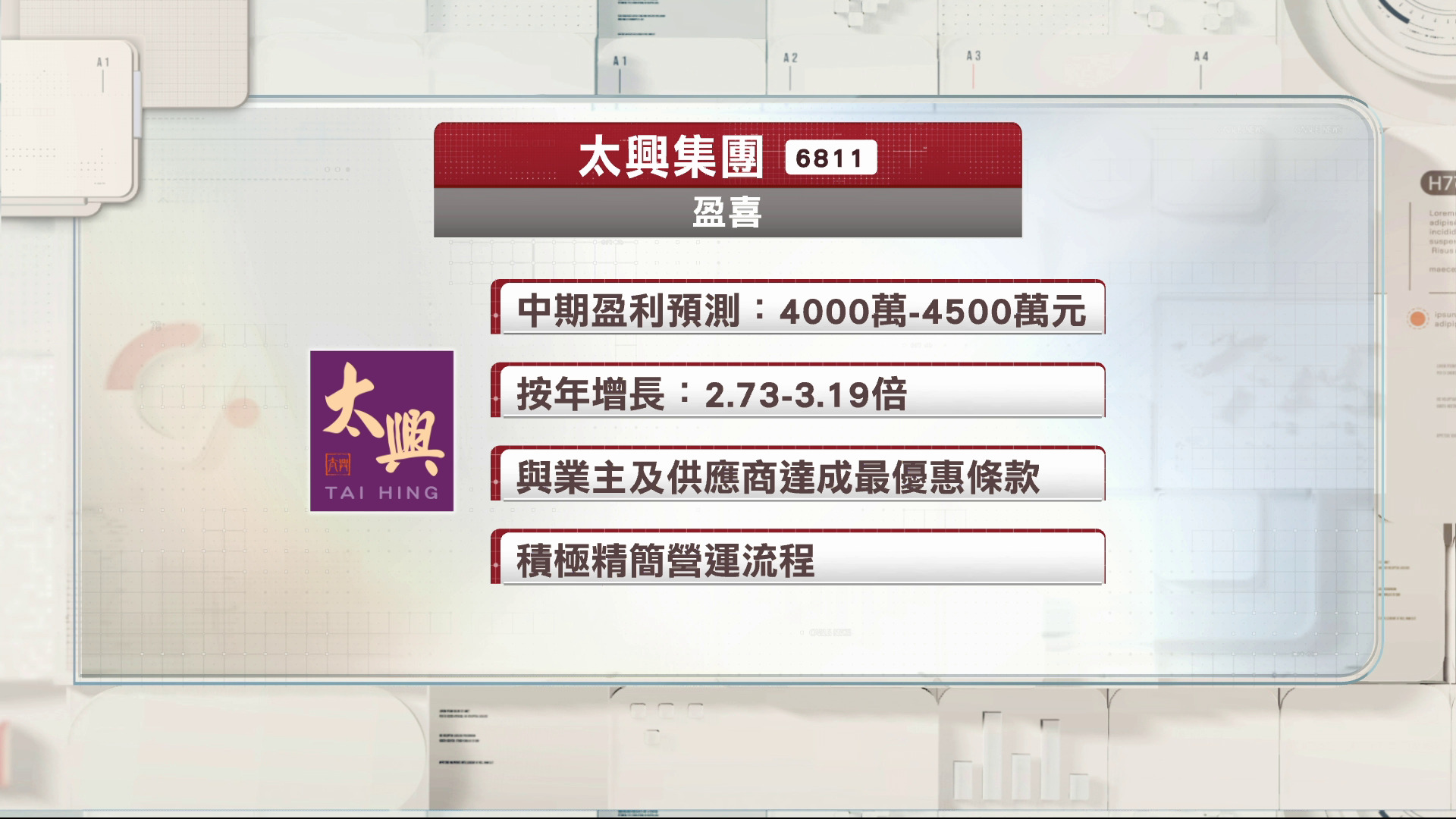 太興發盈喜　料中期多賺最多逾3倍