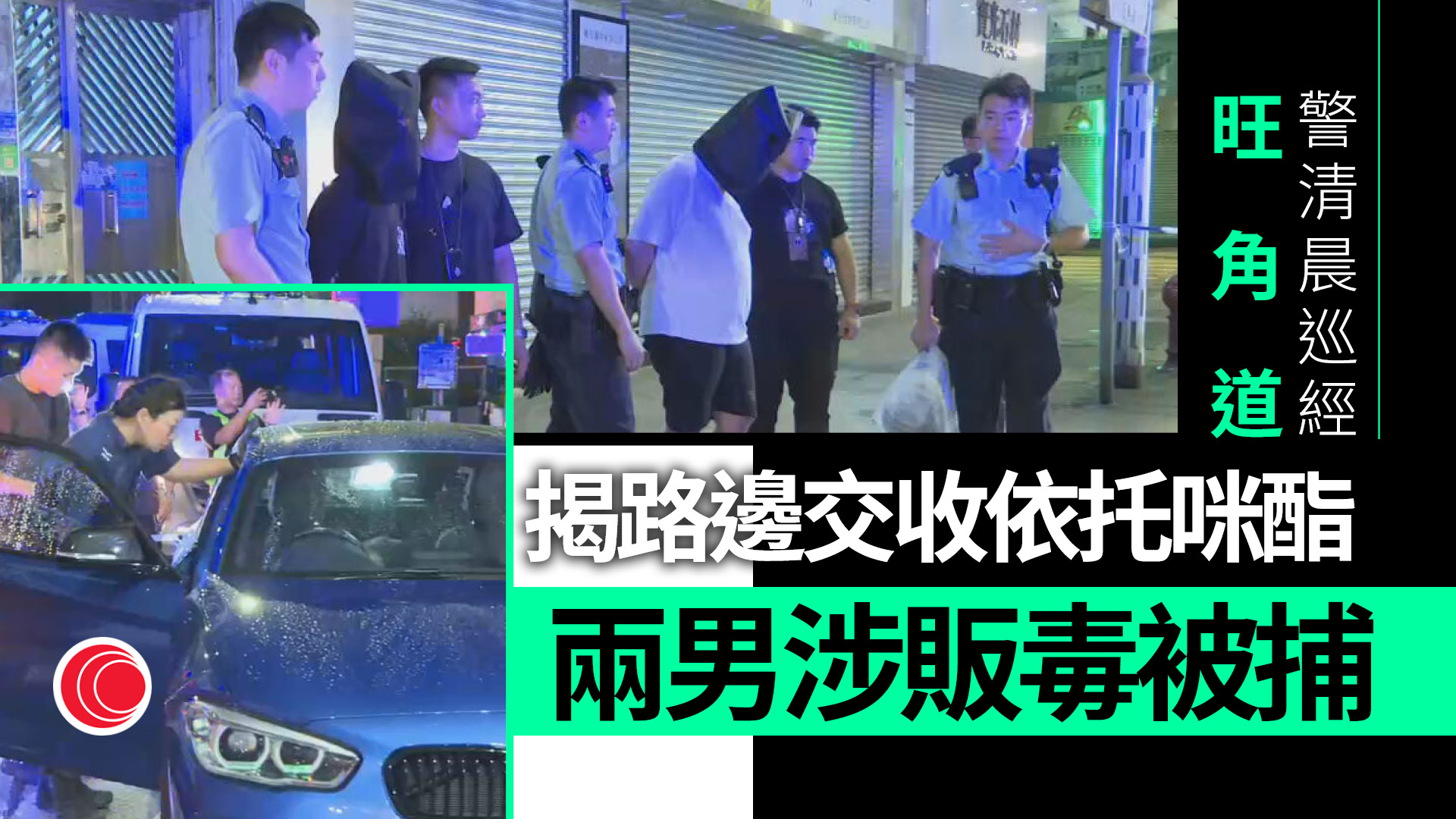 旺角兩男交收懷疑毒品被捕
