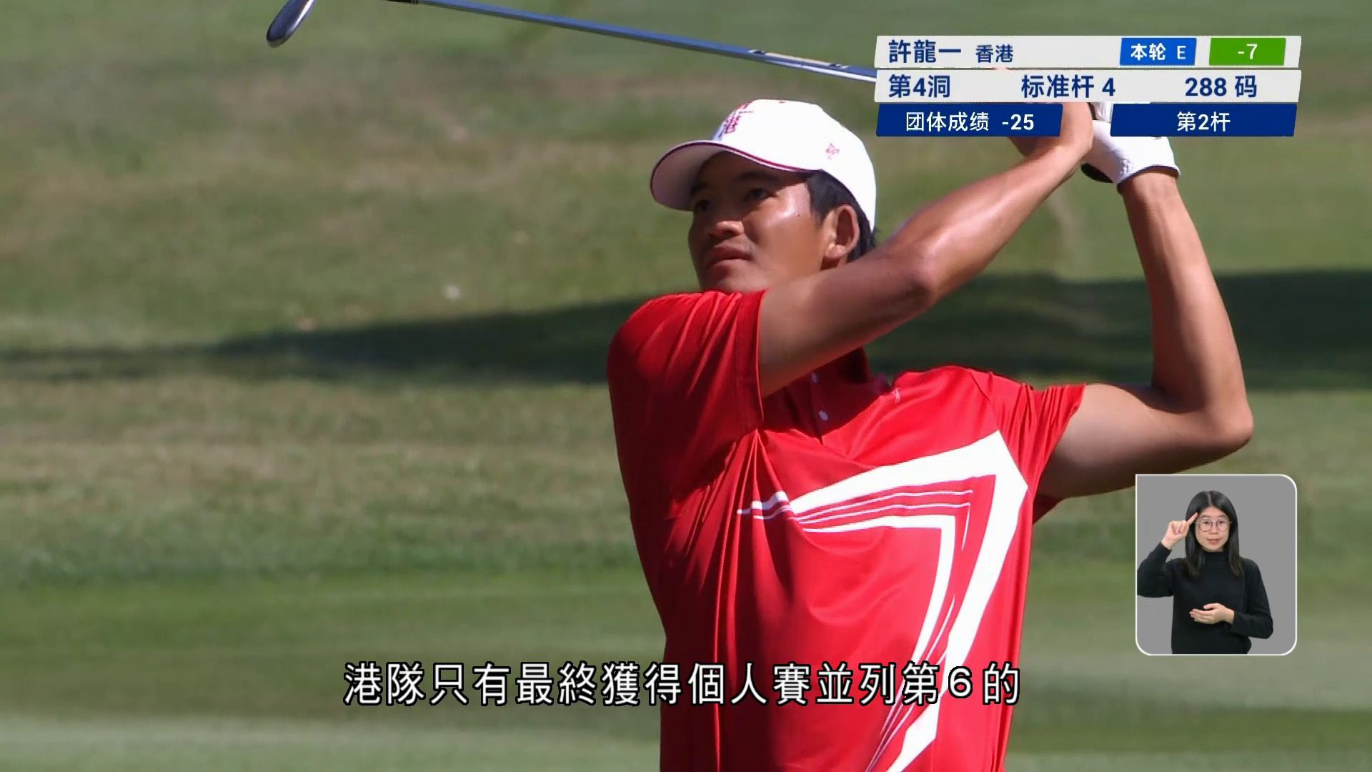 全運會｜港隊高爾夫男子團體賽獲得第四