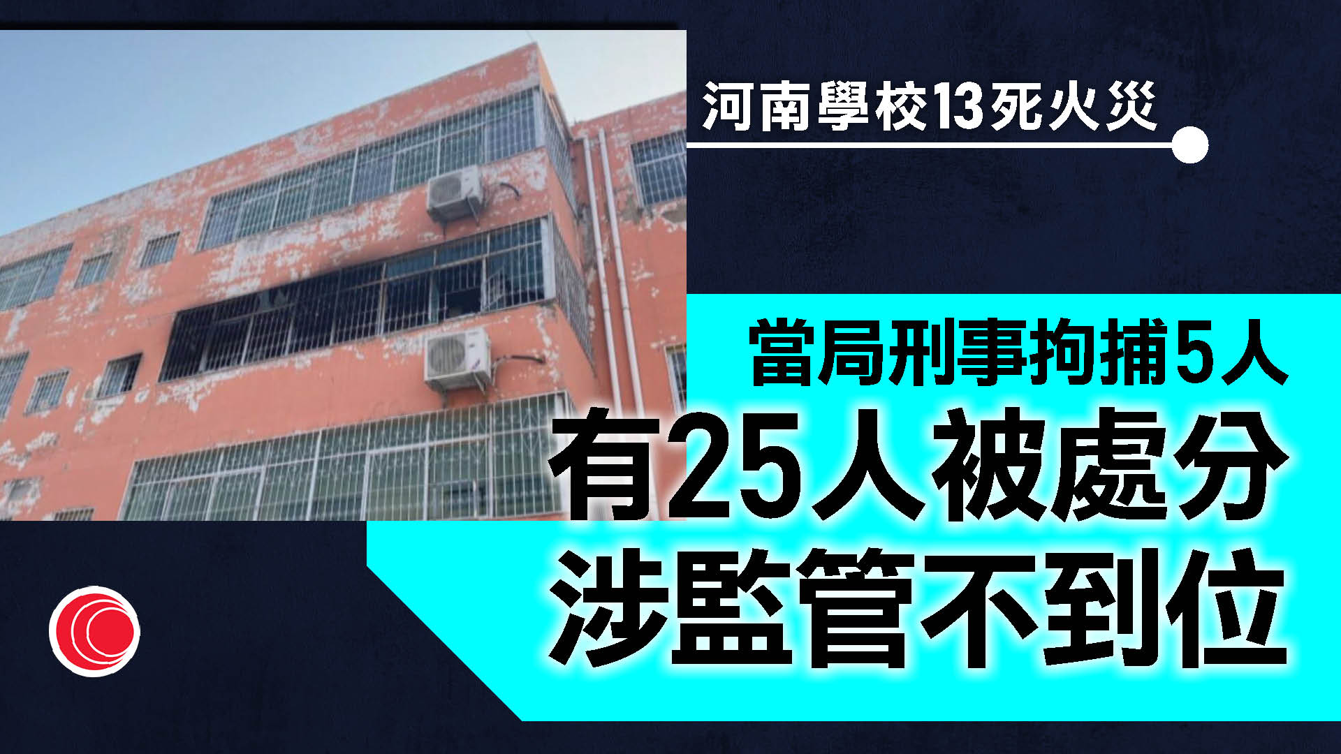 河南方城縣學校宿舍大火案25人被處分