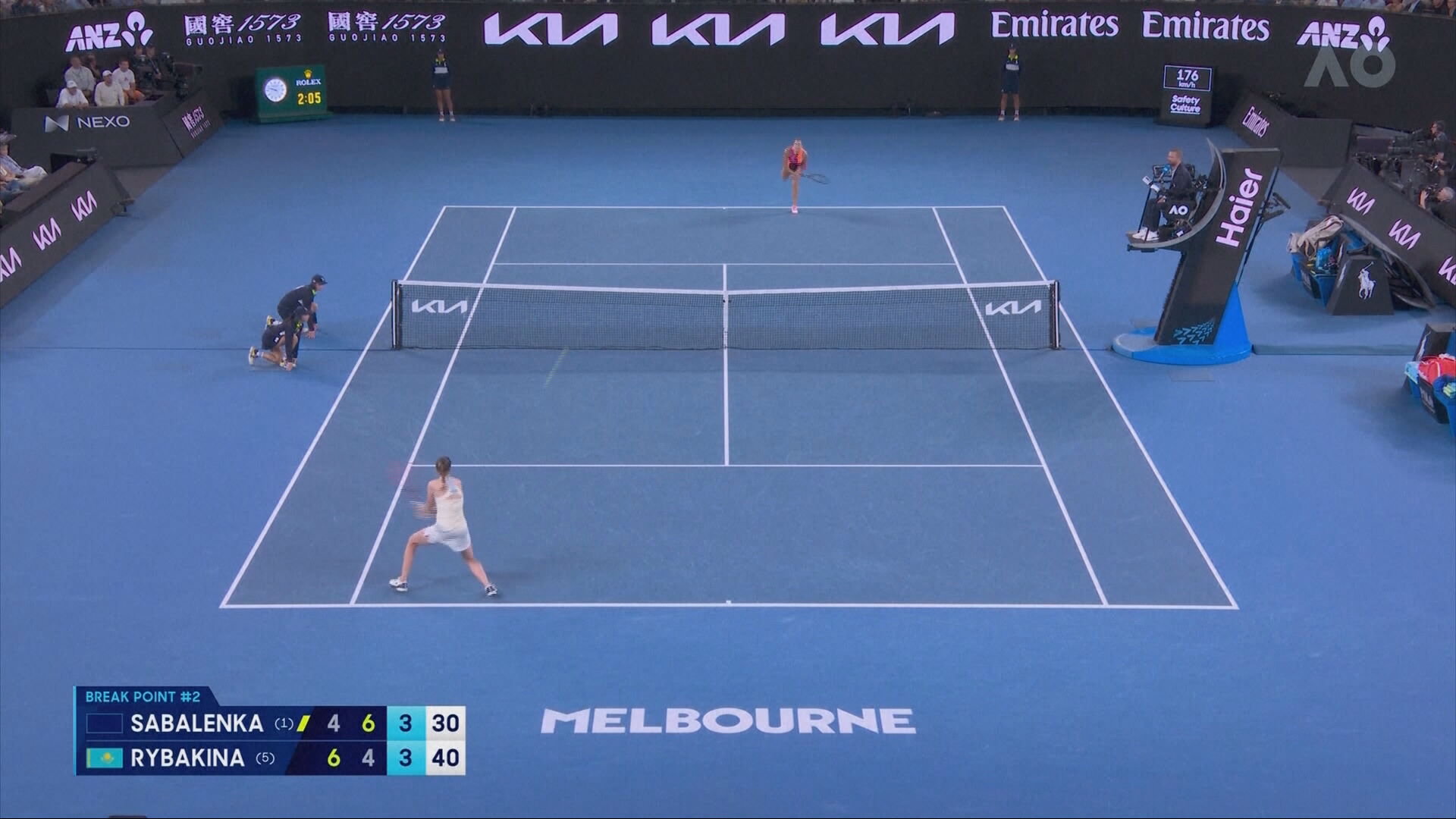 澳網｜莉芭堅娜盤數2比1挫莎芭蓮卡首奪冠軍