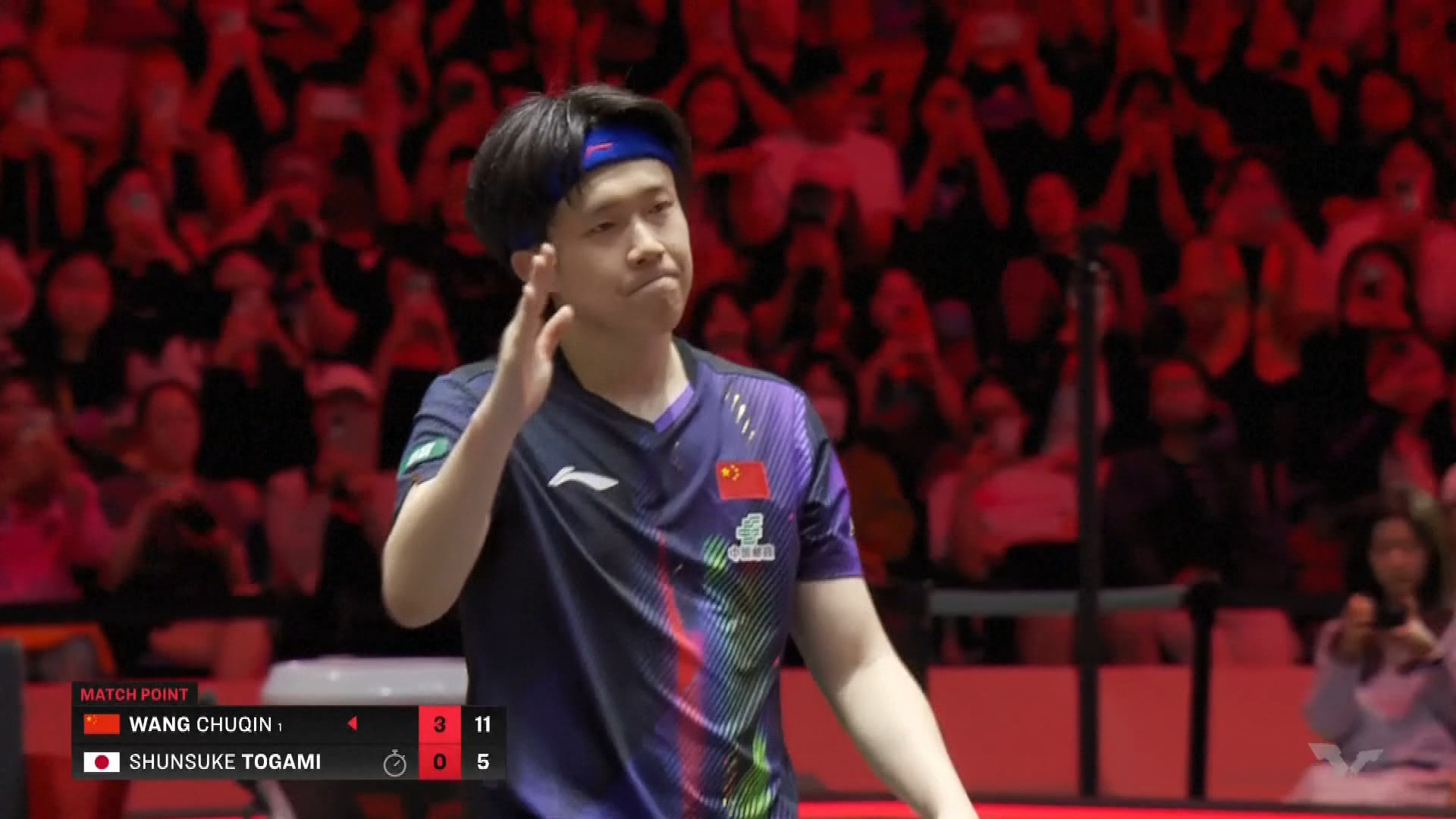 新加坡乒乓大滿貫　「一哥」王楚欽男單次圈過關　王曼昱晉身女單16強