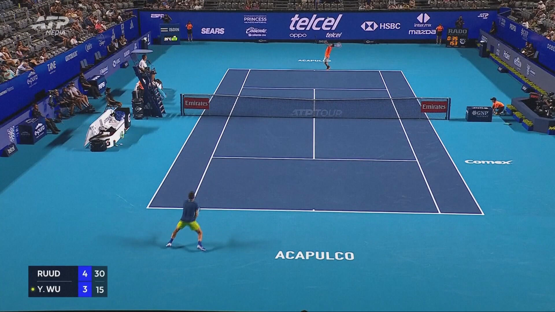 墨西哥網球公開賽　吳易昺挫魯德晉級男單次圈