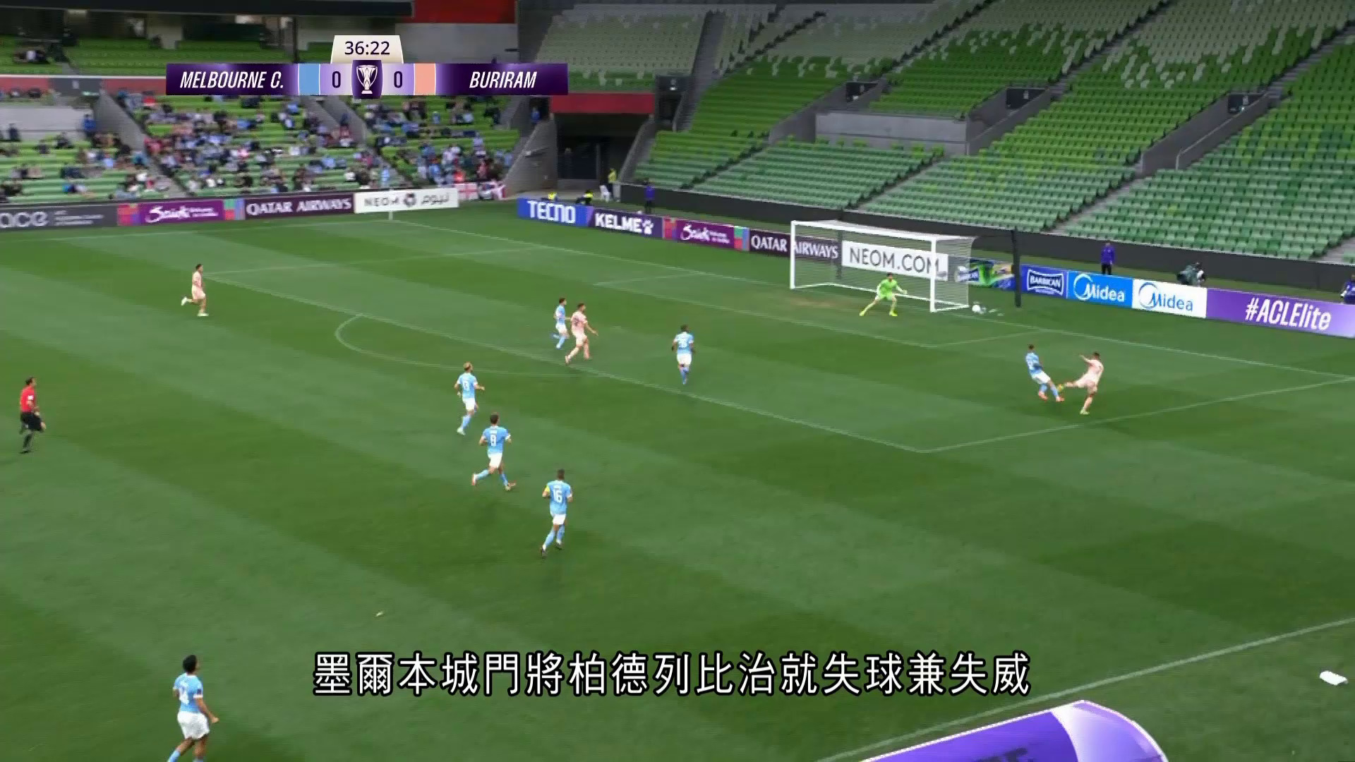 亞冠精英聯賽｜墨爾本城1比1武里南聯　江原0比0町田澤維亞