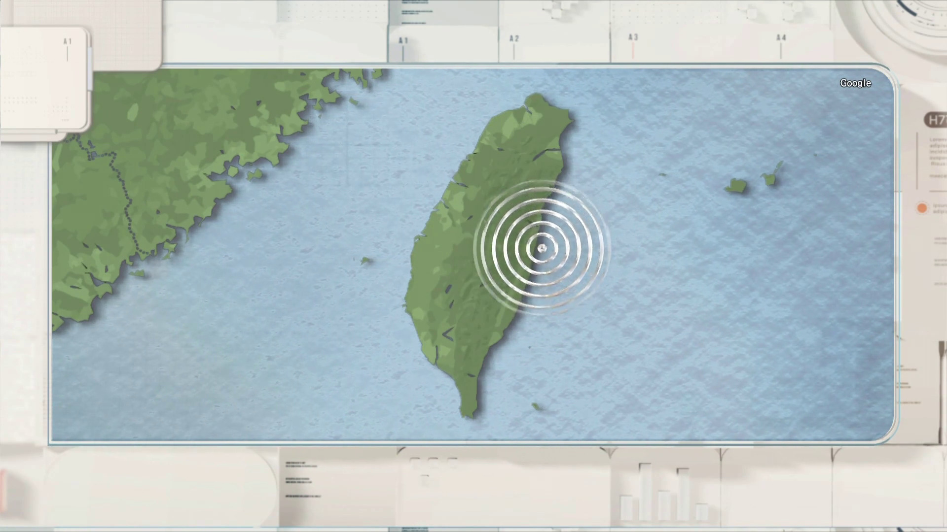 台灣花蓮近海晚上發生5.7級地震