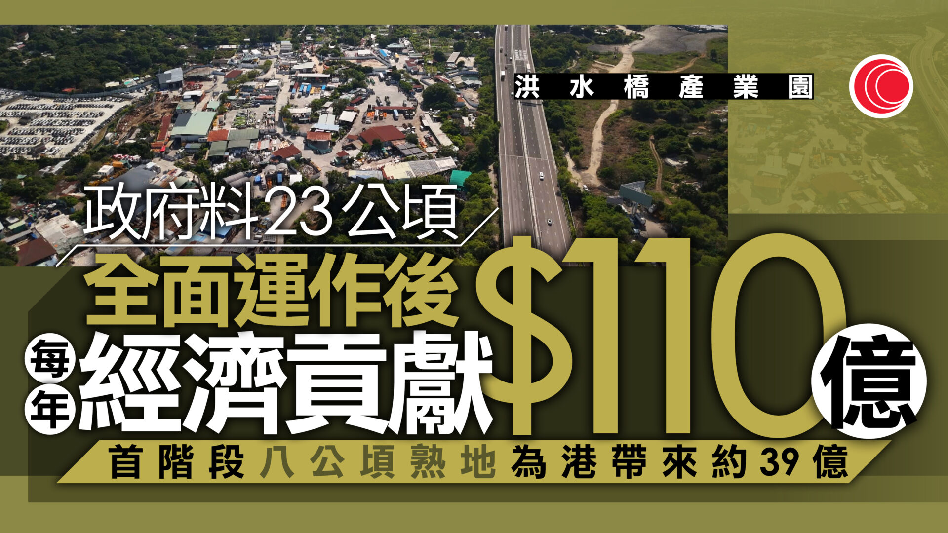 政府交代洪水橋產業園公司注資用途　料每年經濟貢獻達110億　設KPI確保善用公帑