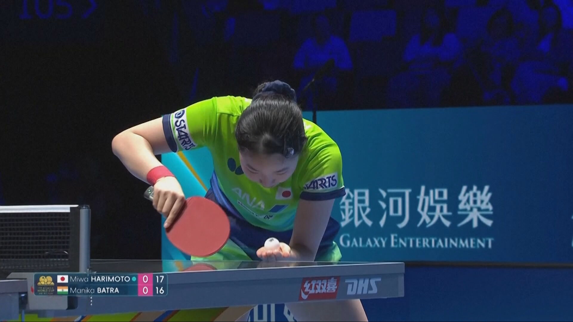 澳門乒乓世界盃　女單張本美和挫芭查　男單周啟豪擊敗川上流星