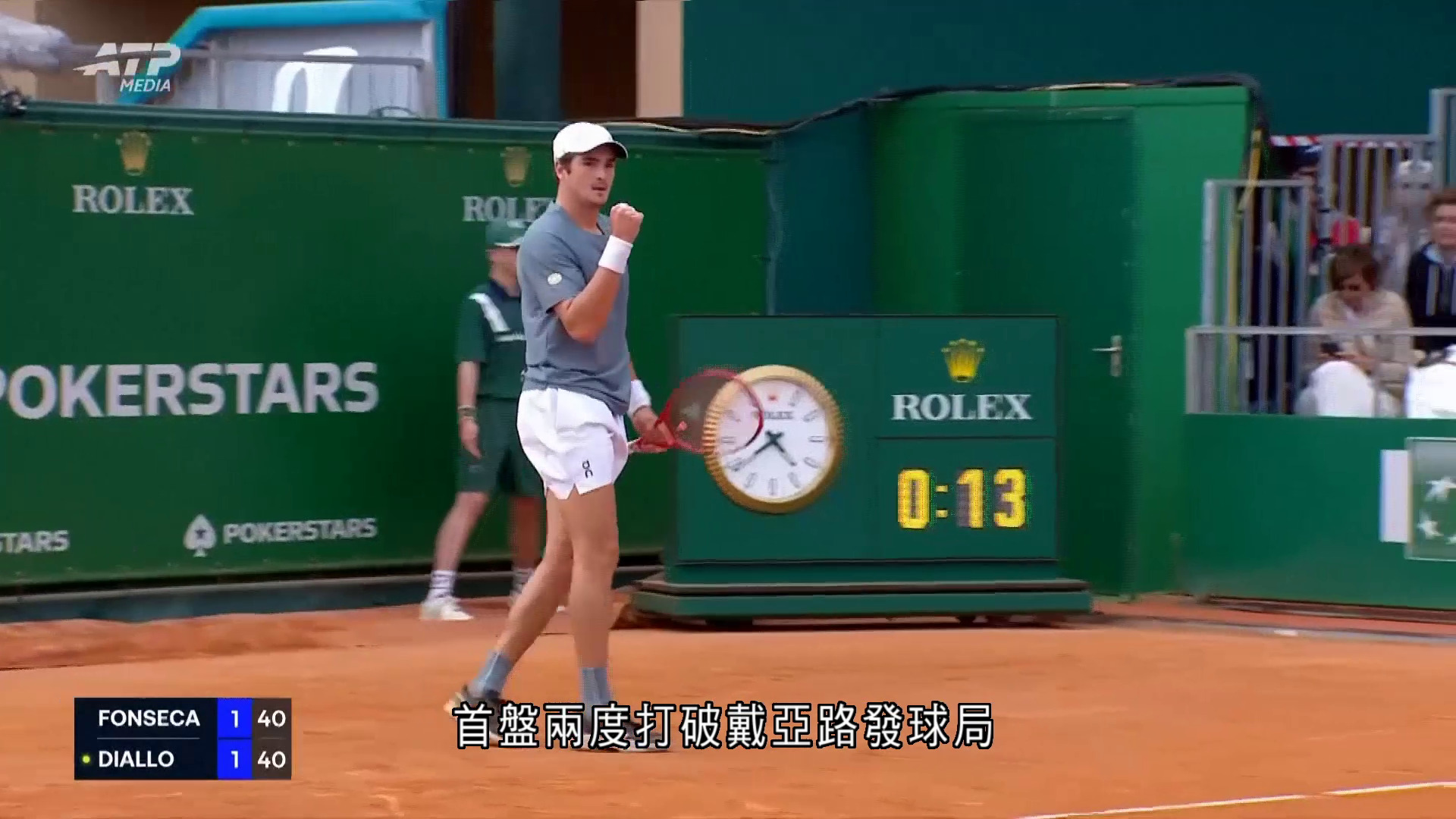 蒙地卡羅網球精英賽　方辛加躋身男單次圈