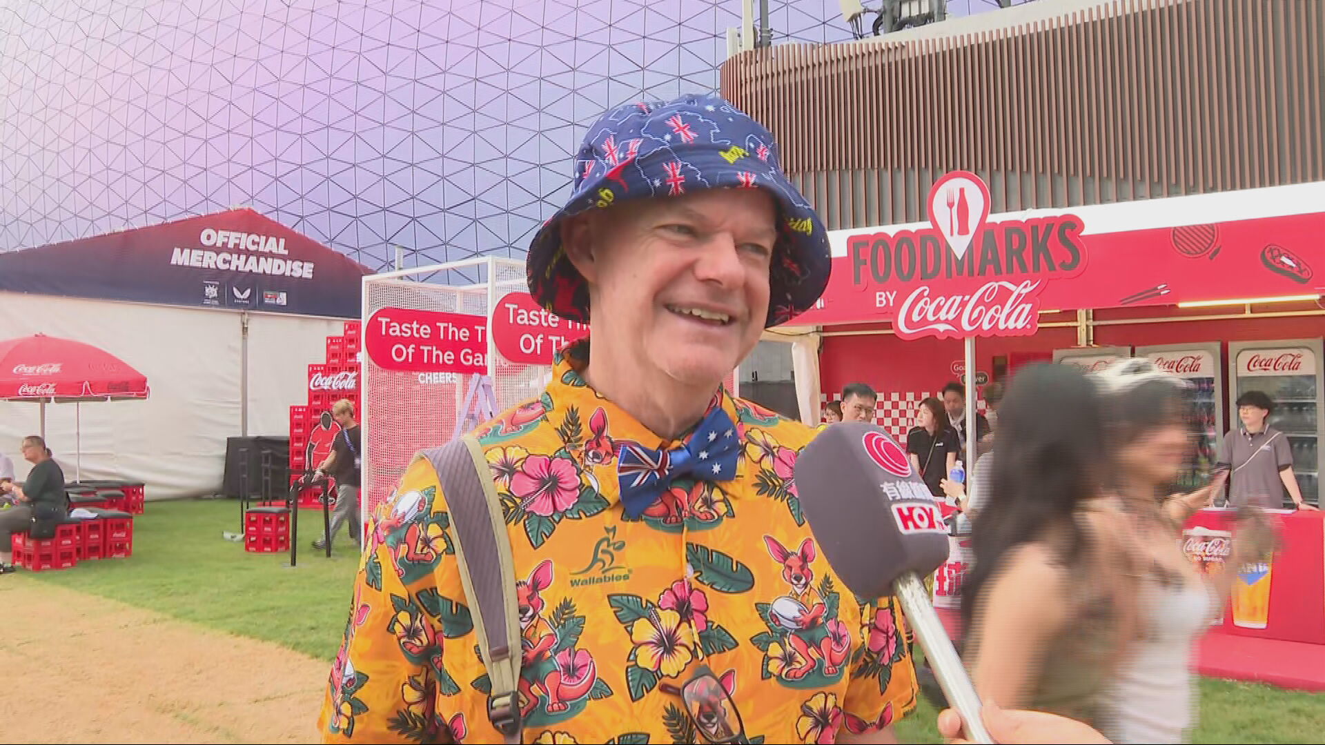 七欖｜球迷村首設熱身區　可近距離觀看球隊備戰　球迷：感覺很棒、氣氛非常好