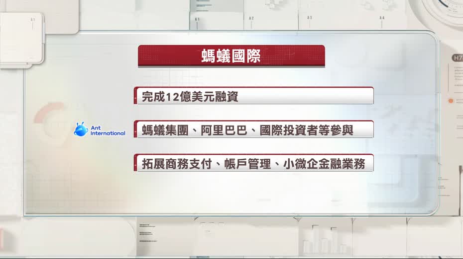 螞蟻國際完成新一輪12億美元融資