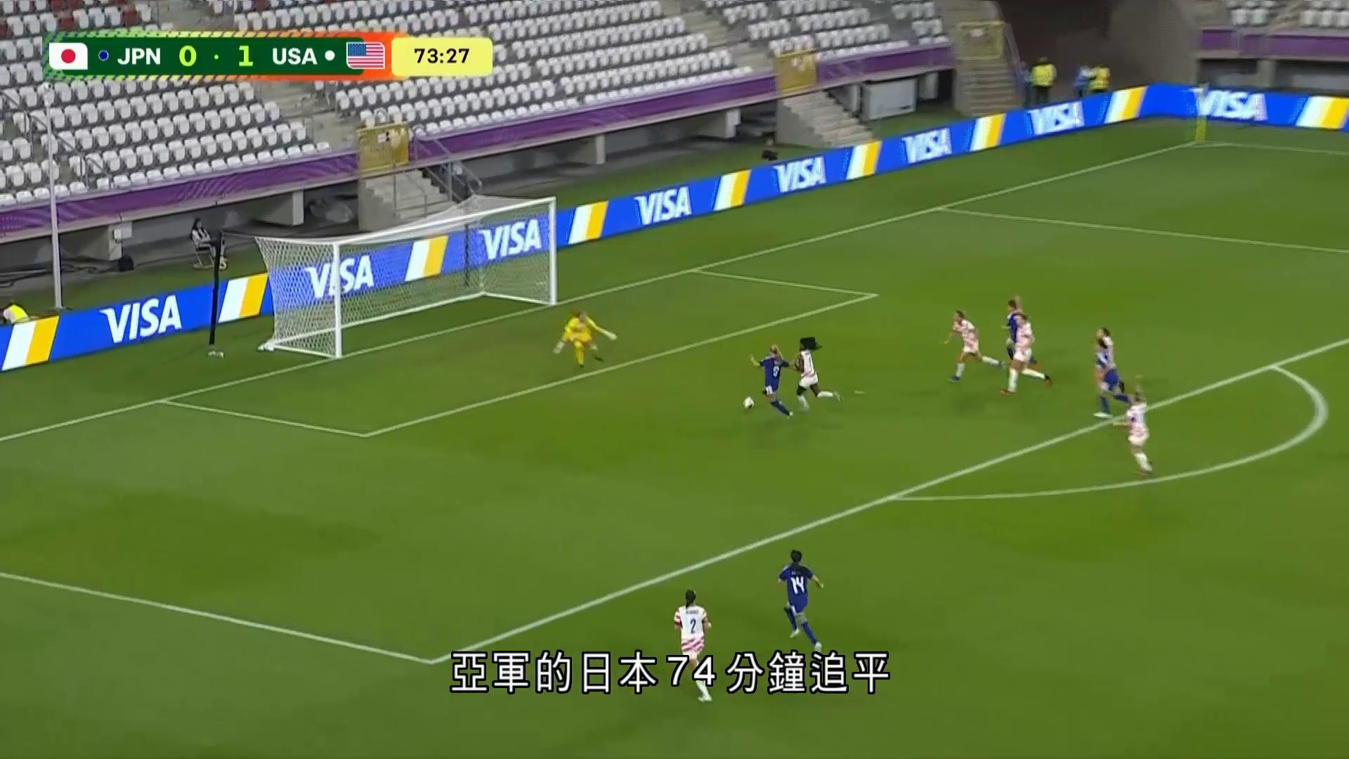 U20女足世盃　日本2比2逼和美國