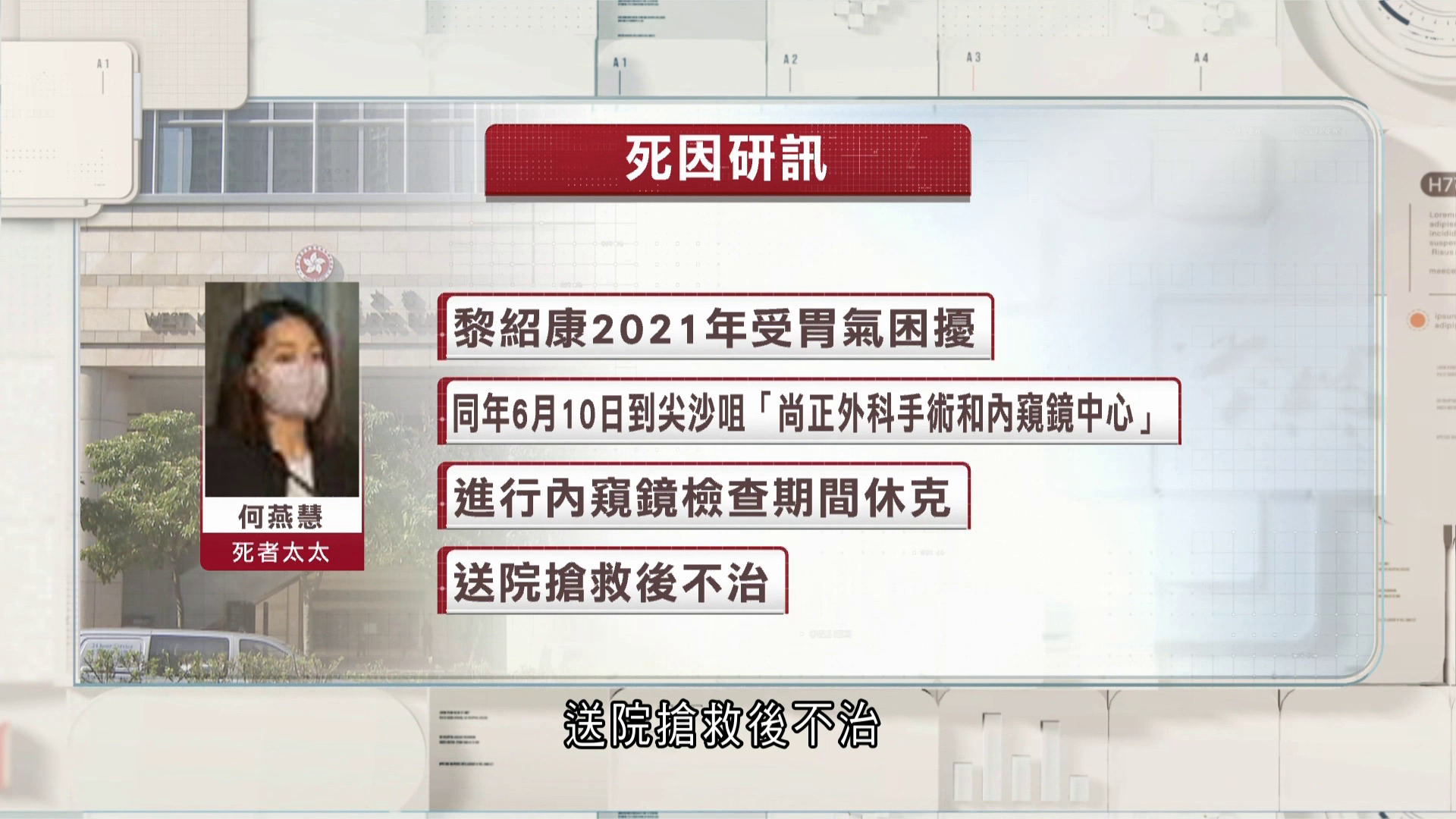 男子內窺鏡檢查休克亡　家屬指死者有先天鼻道狹窄　質疑診所違規檢查、用麻醉藥