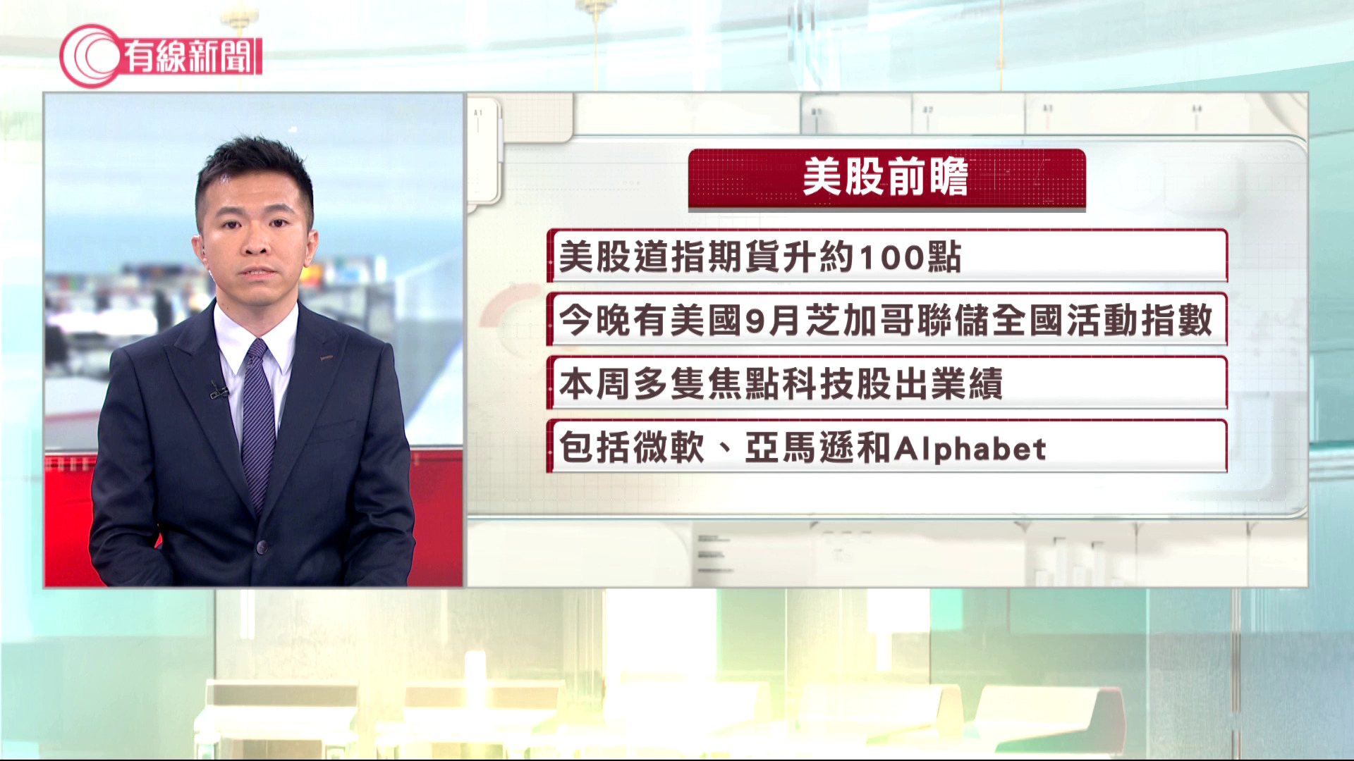 環球行情｜道指期貨亞洲市時段靠穩，觀望科技局企業績