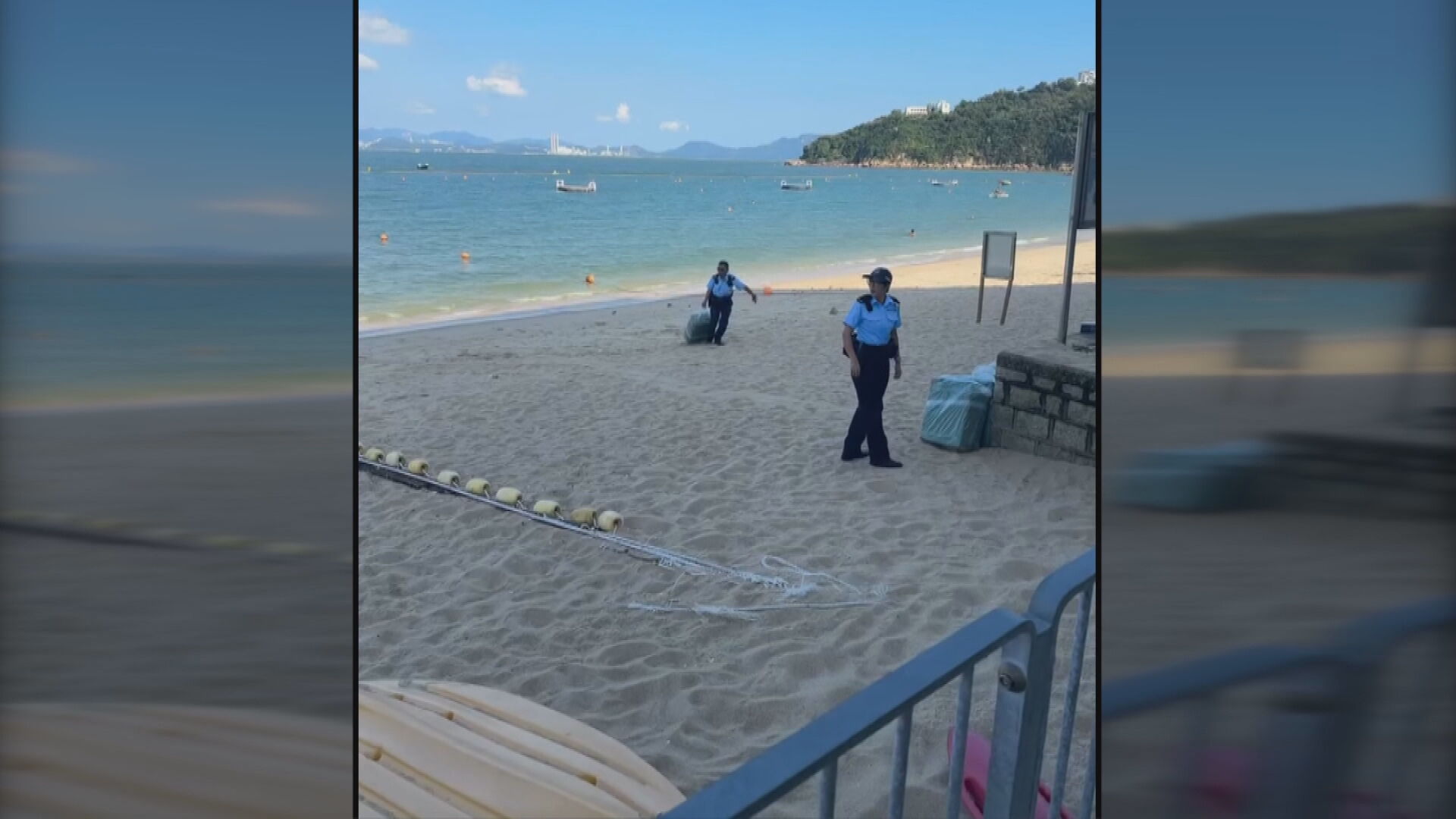 長洲東灣懷疑私煙沖上海灘　警檢逾一萬盒　應課稅近百萬元